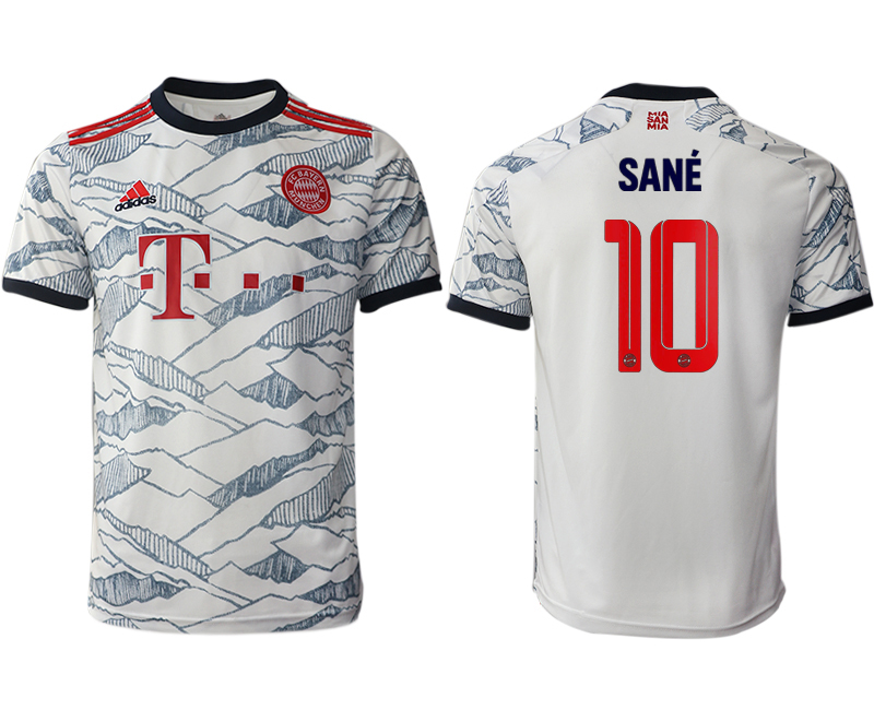 Men 2021-2022 Club Bayern Munich Second away aaa version white #10 Soccer Jersey->bayern munich jersey->Soccer Club Jersey